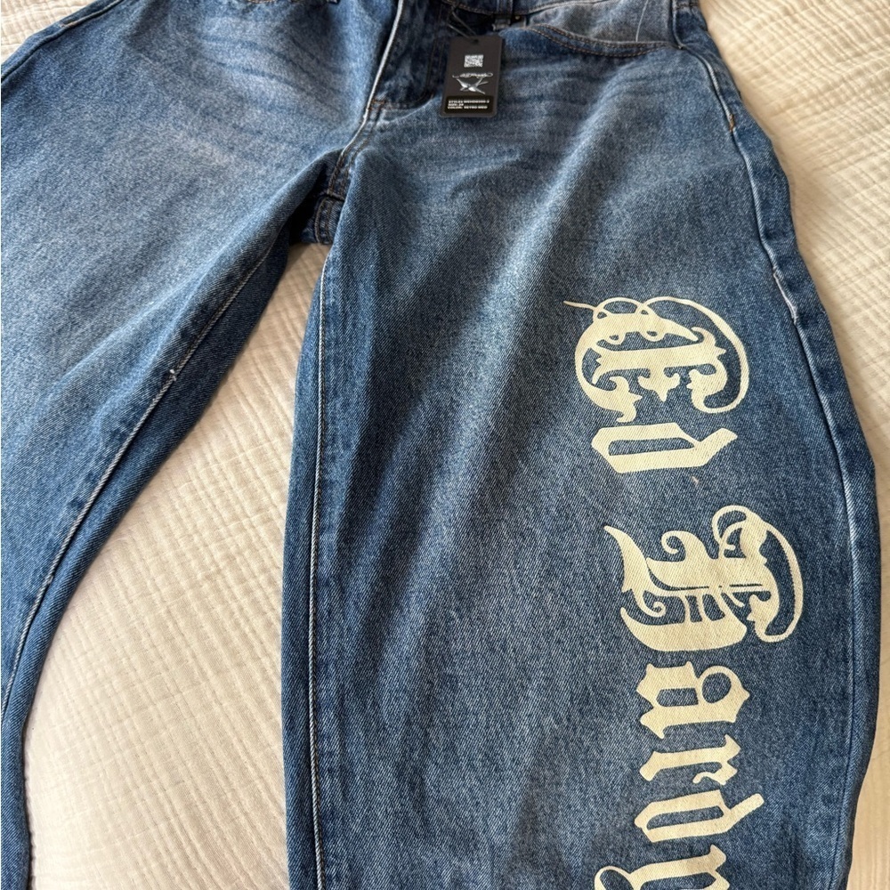 Ed Hardy Dark Blue Relaxed women’s Jeans - Picture 3 of 15